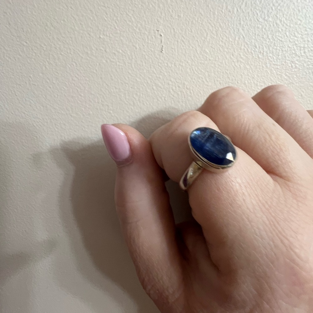 Faceted Kyanite sterling silver ring NWT size 10